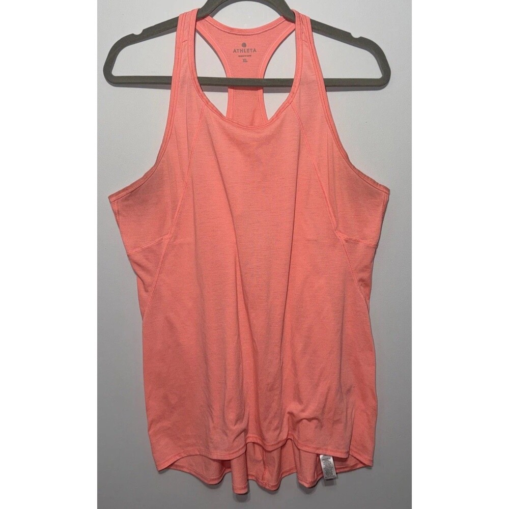 Athleta Tank Top Womens XL Peach Orange Racerback Athletic Yoga